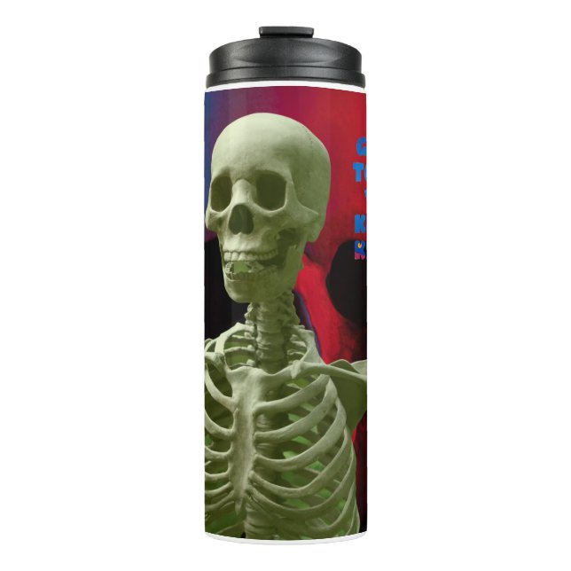 Termo Garrafa Térmica Portátil /SKULL (Anverso)