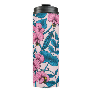 Termo Garzas y abejorros dulces, rosa y azul
