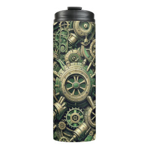 Termo Gases de relojería verde industrial Steampunk