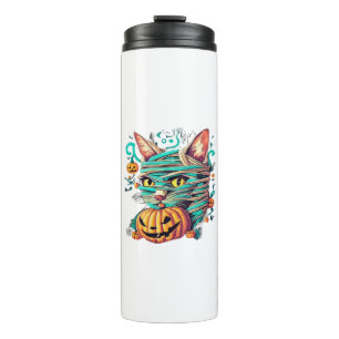 Termo Gata Momia Divertida Halloween