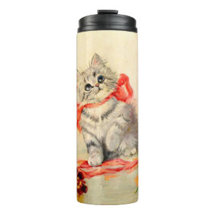 Termo Gatito con cinta roja