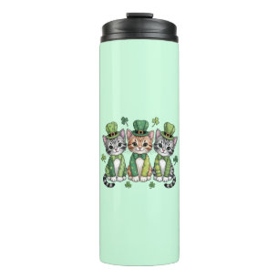 Termo Gatitos afortunados del día de San Patricio-47474