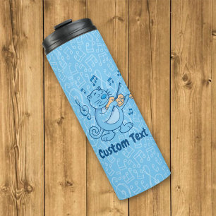 Termo Gato azul con Tumbler térmico de violín