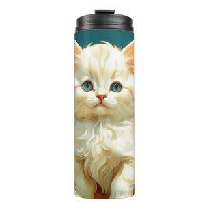 Termo Gato blanco Alphonse Mucha Art Nouveau