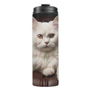 Termo Gato blanco majestuoso