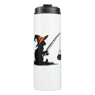 Termo Gato Calabaza de caza Halloween Ropa de gatos