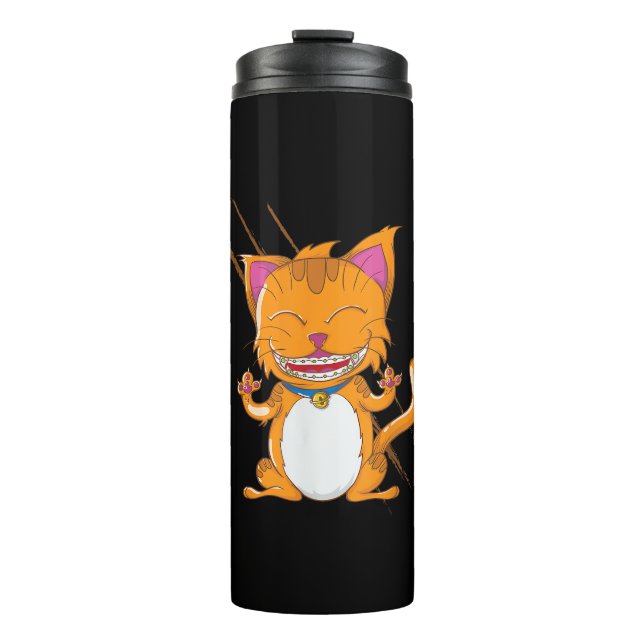 Termo Gato con cordones (Anverso)