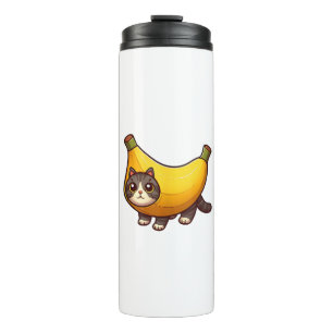 Termo Gato con traje bananero