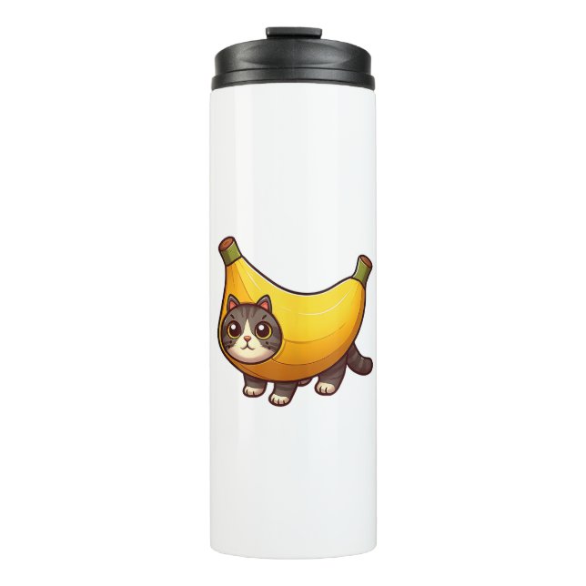 Termo Gato con traje bananero (Anverso)