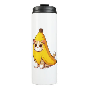 Termo Gato con traje bananero