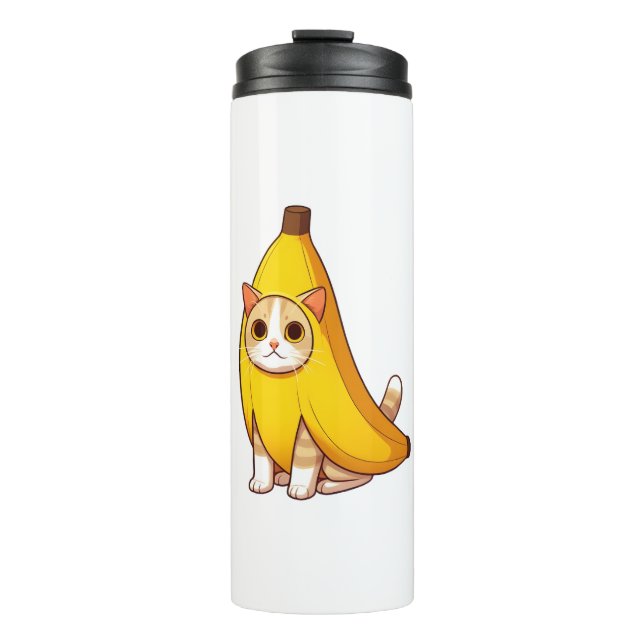 Termo Gato con traje bananero (Anverso)