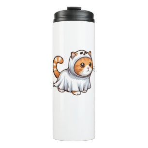 Termo Gato con traje fantasma para Halloween