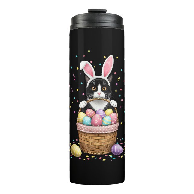 Termo Gato Conejo Orejas Huevos Meowy Easter Rabbit Love (Anverso)