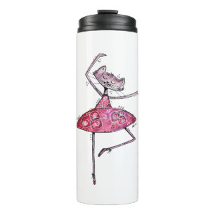 Termo Gato de baile caprichoso