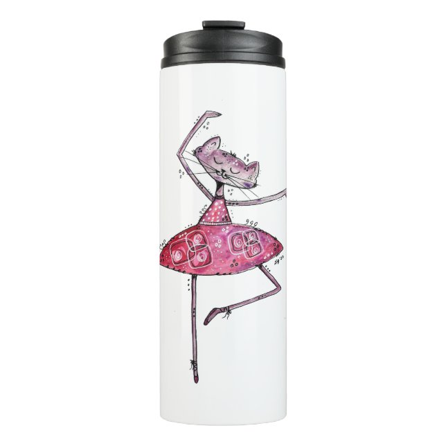 Termo Gato de baile caprichoso (Anverso)