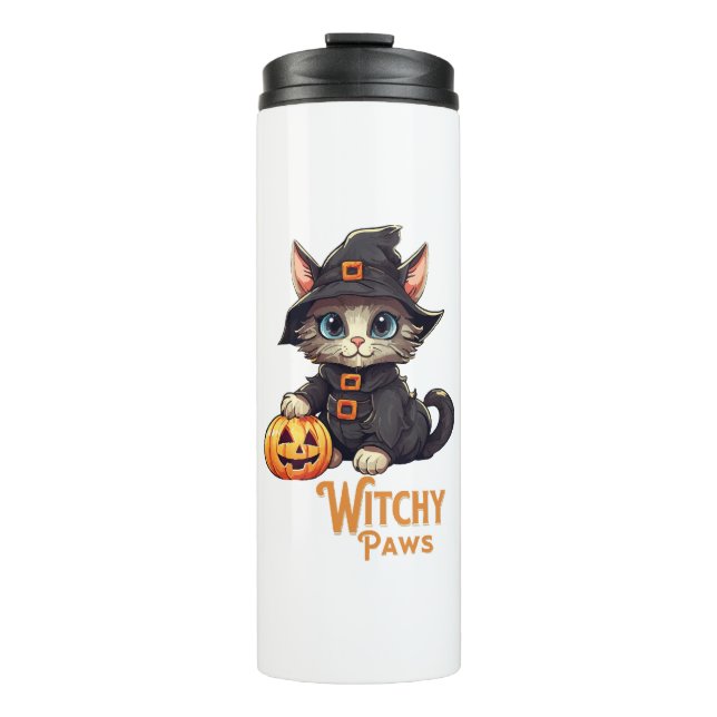 Termo Gato de Halloween Patas Brujas (Anverso)