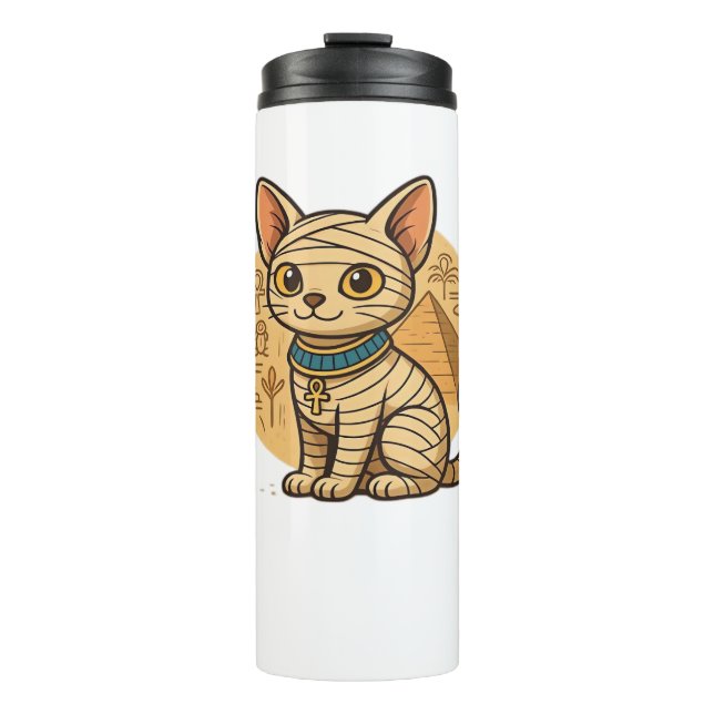 Termo Gato de momia lindo - El antiguo Egipto de arte so (Anverso)