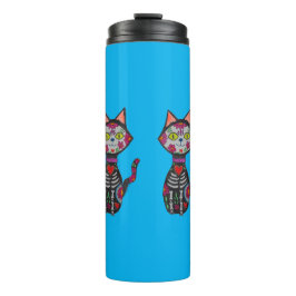 Termo Gato del Día de los Muertos