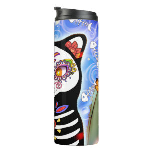 Termo Gato Dia De Los Muertos