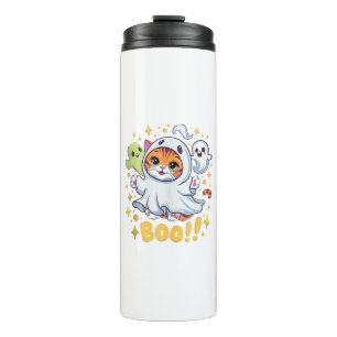 Termo Gato Divertido Boo Gatito Divertido Gato Fantasma