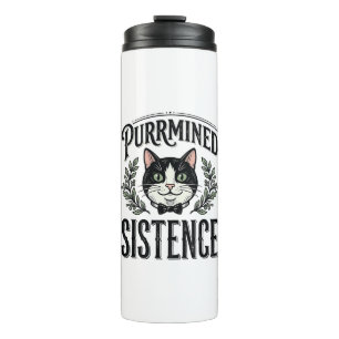 Termo Gato Divertido Purrminó Existencia Gráfico Antiguo