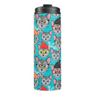 Termo Gato en el gorra