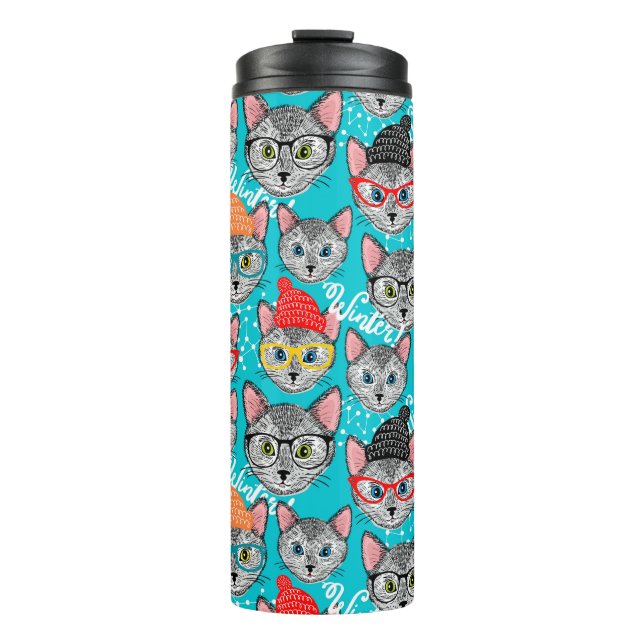 Termo Gato en el gorra (Anverso)