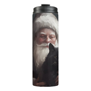 Termo Gato Esmoquin con Papá Noel Festivo de Navidad