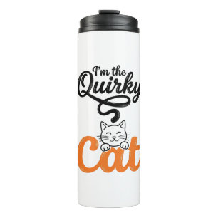 Termo Gato extravagante grabado vintage diseño amante de
