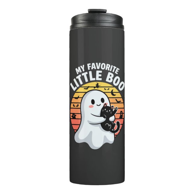 Termo Gato Fantasma de Halloween Little Boo (Anverso)