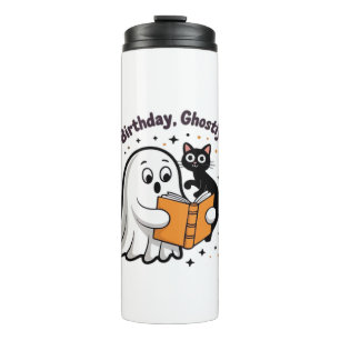 Termo Gato fantasma feliz cumpleaños PNG - Clásico adora