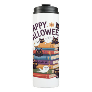 Termo Gato fantasma leyendo libros sobre regalos de amor