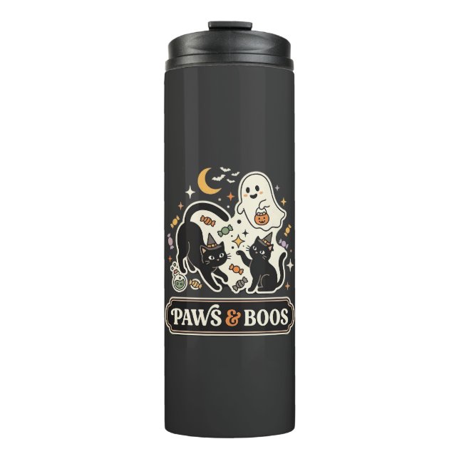 Termo Gato Fantasma Magia de Halloween (Anverso)