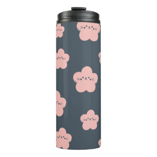 Termo Gato Flor Rosa | Gato de cara linda | Amante de ga