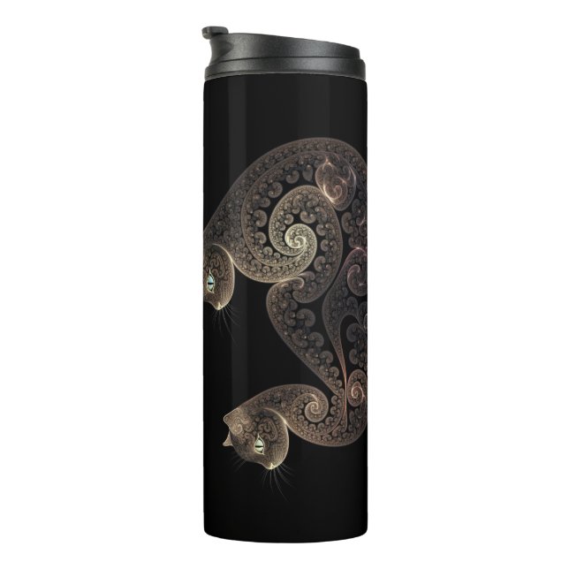 Termo Gato fractal serpentino (Rotado hacia la derecha)