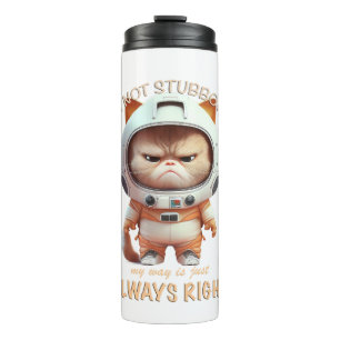 Termo Gato Gatito, no soy testarudo, mi camino es siempr