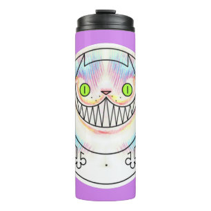 Termo Gato graso con tumblador térmico de grin de gato d