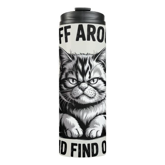 Termo Gato Gruñón Divertido (Anverso)