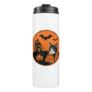 Termo Gato Halloween Art 2024 Gatos gatitos Hombres Muje