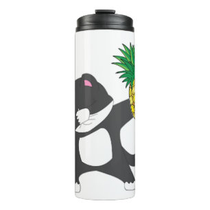Termo Gato Kitty Piña Aloha Playa Hawaiano Dabbing