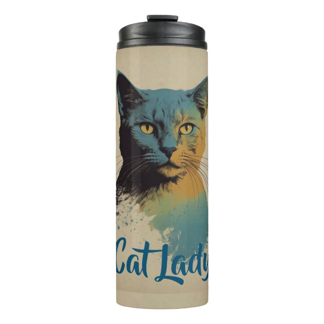 Termo Gato Lady Thermal Tumbler (Anverso)