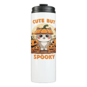 Termo Gato lindo de Halloween con calabazas - Kawaii Spo