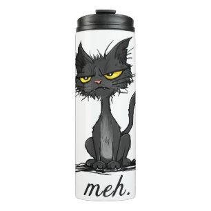 Termo GATO MALHUMORADO - Gato divertido Meh - Regalo par