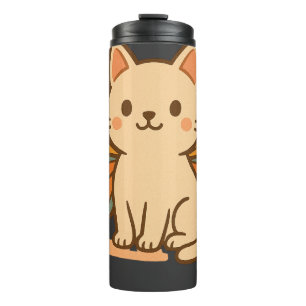 Termo Gato Mariposa – Animal Kawaii Pastel Lindo