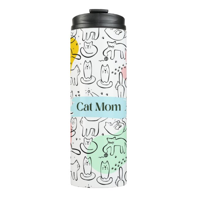 Termo Gato Mascota Gato padre Gato Tirador de impresión (Anverso)