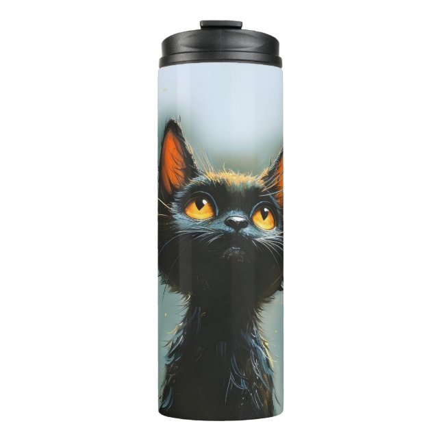 Termo Gato negro encantado (Anverso)