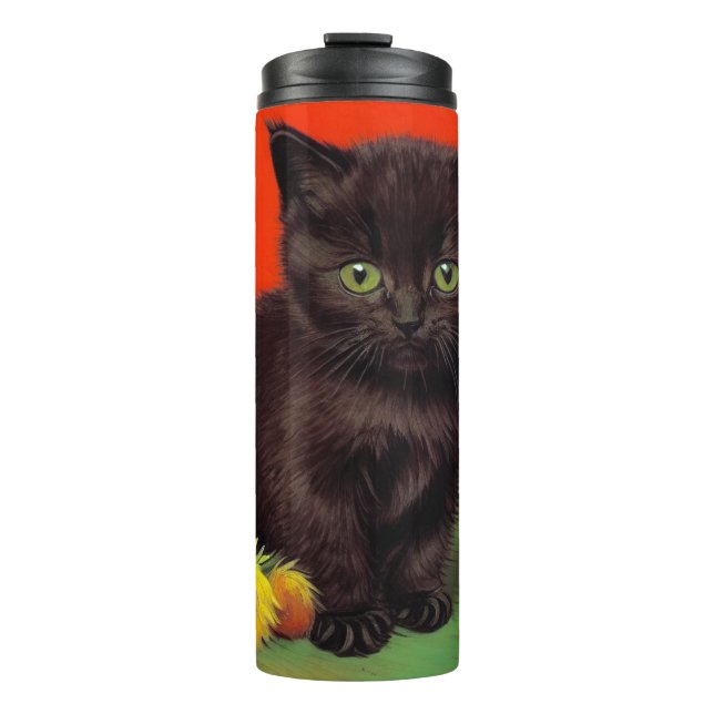 Termo Gato negro estilo Van Gogh (Anverso)