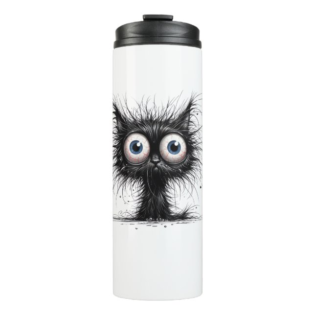 Termo Gato negro Fiesta de disfraces de Halloween gato g (Anverso)