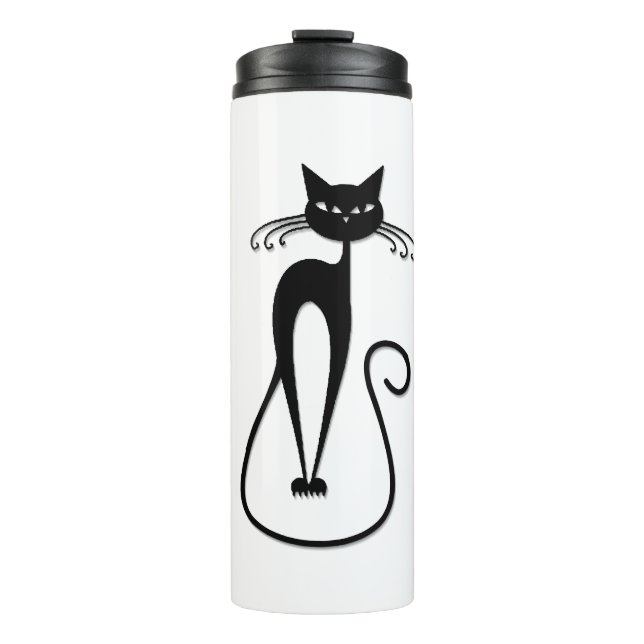 Termo Gato negro flaco y caprichoso  (Anverso)