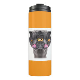 Termo Gato negro mutante de doble cabeza de fantasía